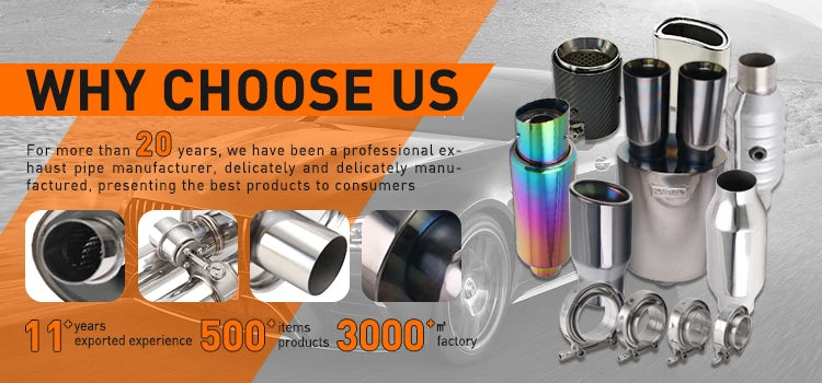 Screw on Single Exhaust Tip Diameter 63mm Inlet 67x85mm Oval Burnt Blue Exit 140mm Overall Length Exhaust Muffler Tip