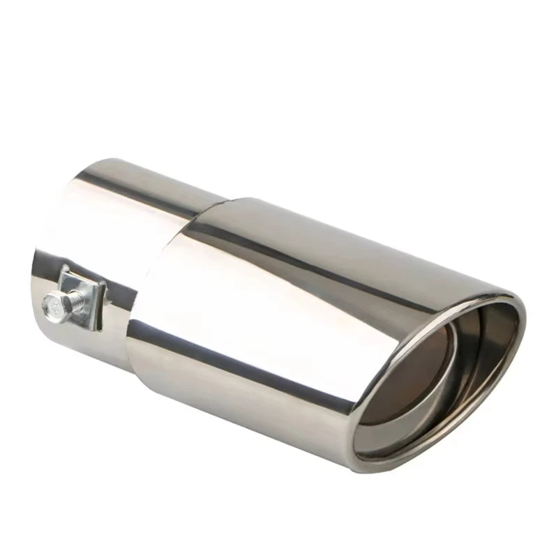 Universal Car Exhaust Muffler Tip Round Stainless Steel Car Tail Rear Chrome Round Exhaust Pipe Tail Muffler Tip Pipe