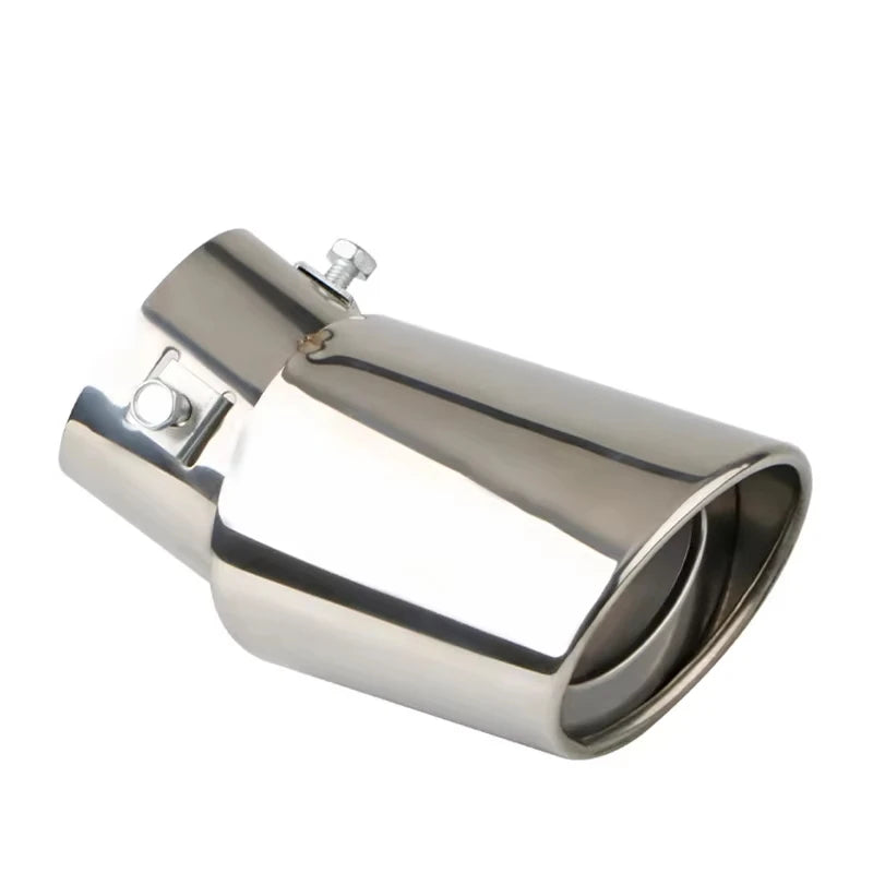 Universal Car Exhaust Muffler Tip Round Stainless Steel Car Tail Rear Chrome Round Exhaust Pipe Tail Muffler Tip Pipe