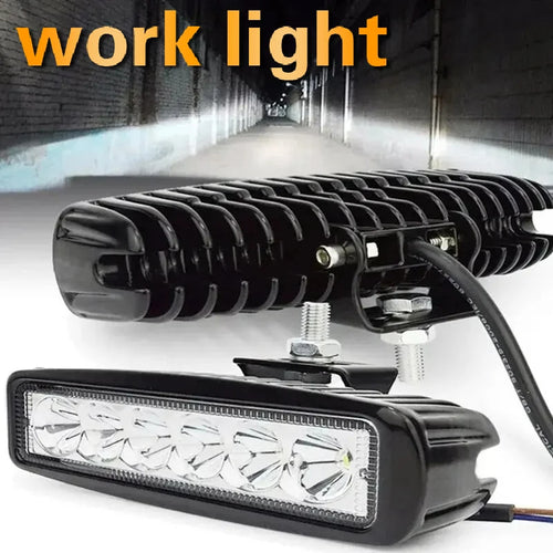 6" 18W LED-työvalo 12V/24V – Vedenpitävä offroad-ajovalo 6000K